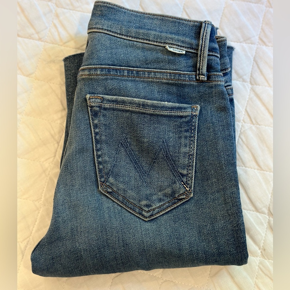 MOTHER Women’s Boot Cut Jeans in Medium Blue Wash